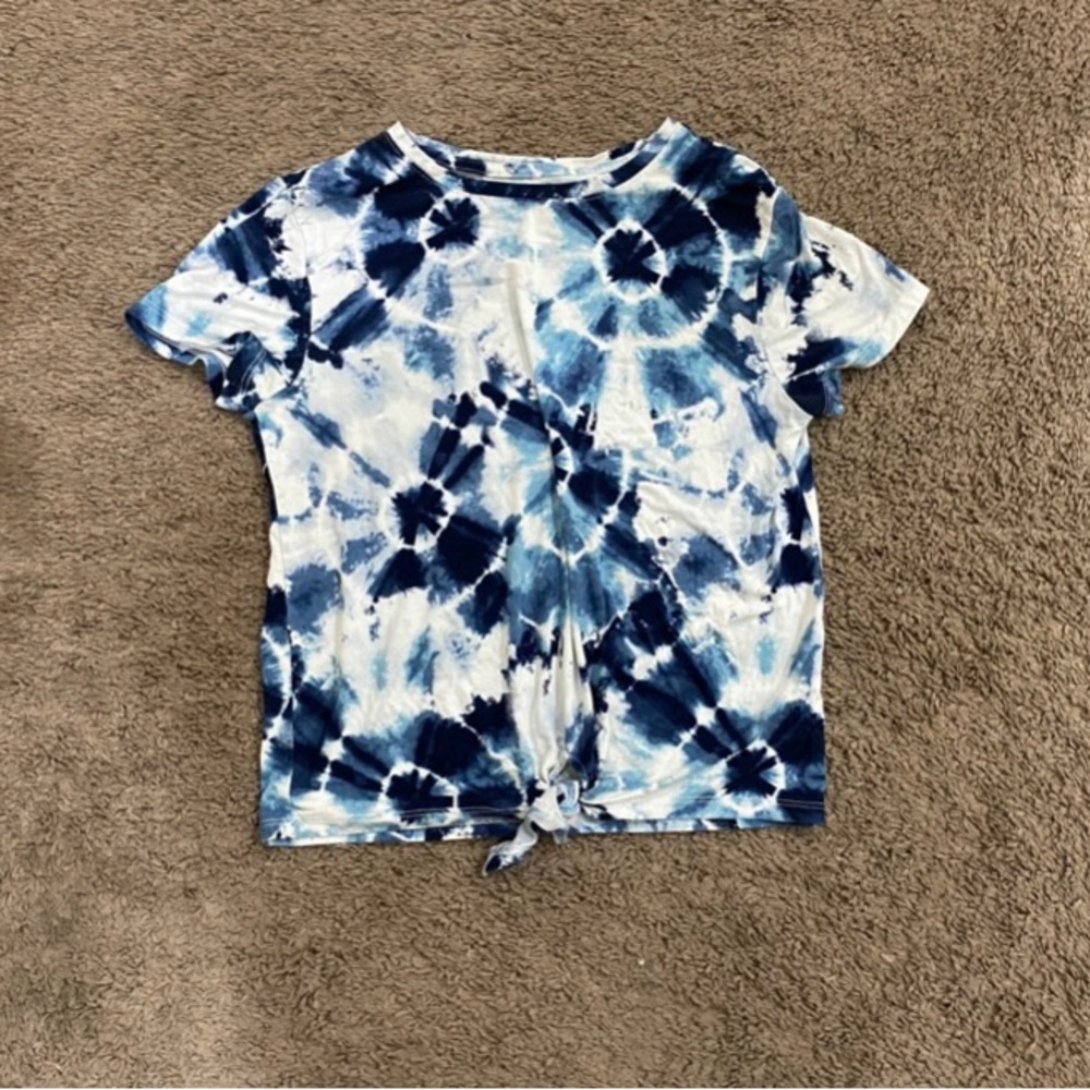 Girls Old Navy Blue/White Shirt size 10/12
